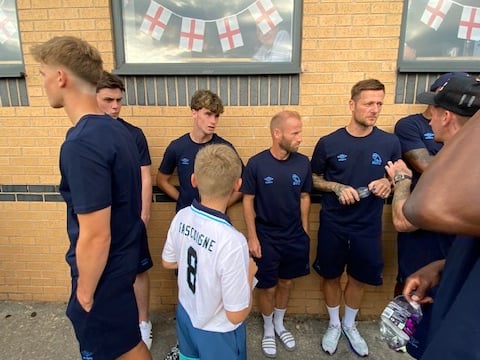 Players lined-up to made sure no youngsters missed out on a selfie opportunity.