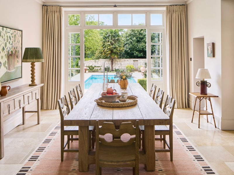 The spacious dining area.
