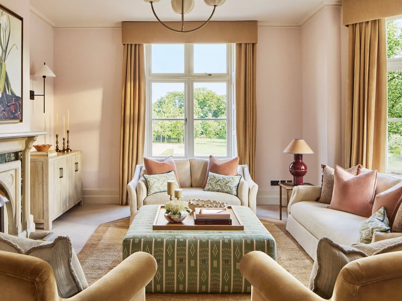 The plush lounge area
