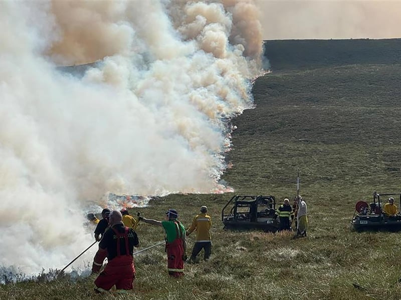 The RSPB, which runs the nearby Loch Garten nature reserve, said approximately 300 hectares of land have been burnt so far. Photo credit should read: RSPB Scotland/PA Wire 