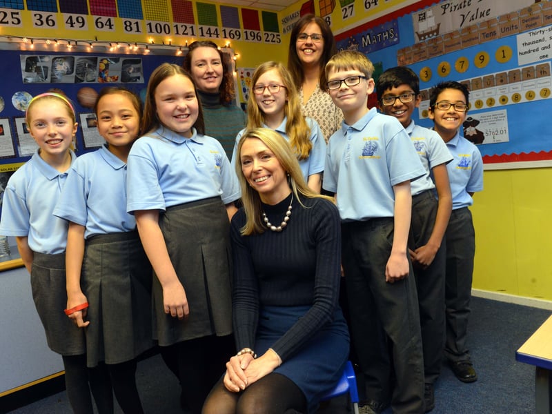 St Bede's RC Primary School had plenty of reason to celebrate in 2017 when it was on top of a South Tyneside schools league table. Pupils celebrated with head teacher Nicole Park, Year 6 Maths teacher Nicola Mackley and English teacher Carol Devine
