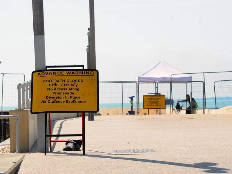 Parts of Southsea seafront are already closed of for the SailGP event on July 25 and 26 Picture: Sarah Standing (160726-6576)