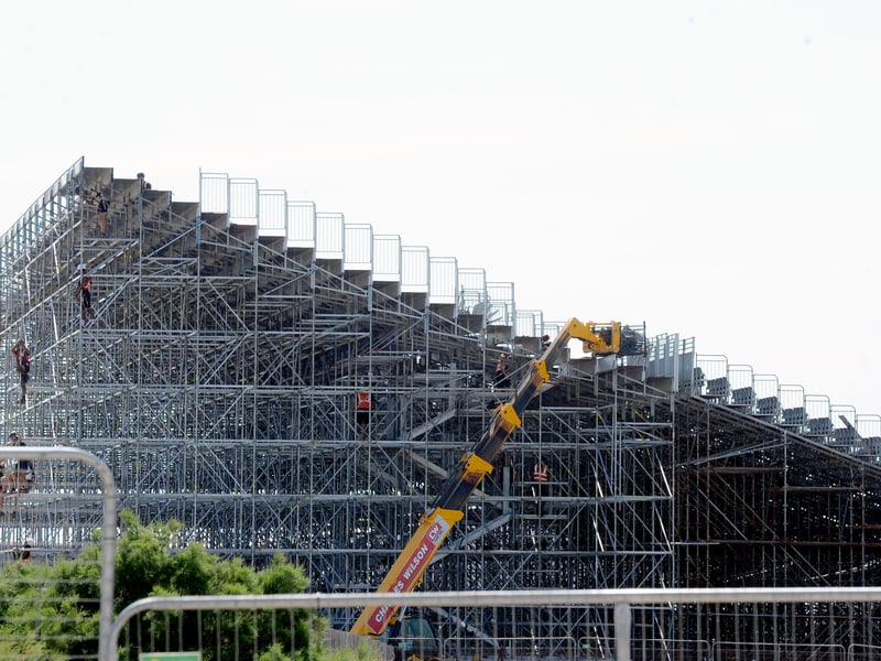 The SailGP grandstand is put together
Picture: Sarah Standing (160726-6582)