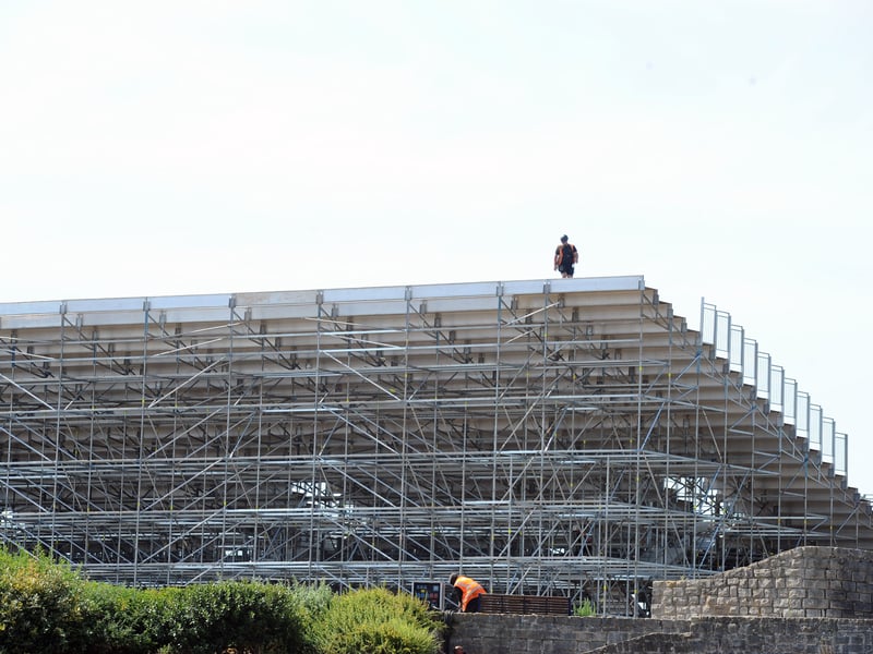 The SailGP grandstand Picture: Sarah Standing (160726-6568)