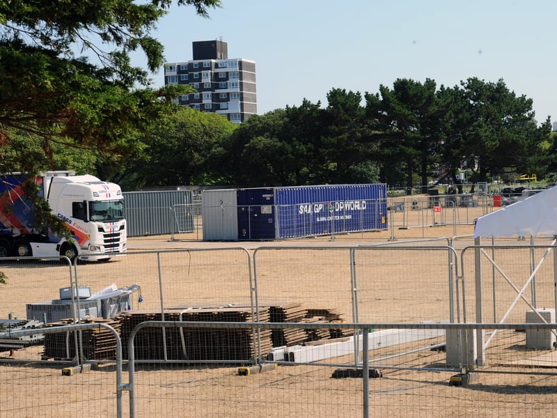 The SailGP enclosure on Southsea seafront Picture: Sarah Standing (160726-6548)