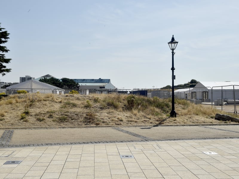 SailGP structures on Southsea seafront Picture: Sarah Standing (160726-4257)