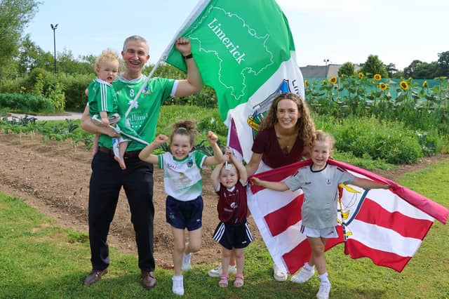 Conor Fitzgerald and Aislinn Connolly with their children, Cóilí (1), Brídín (3), Ailbhe (5), and Peigí (7)