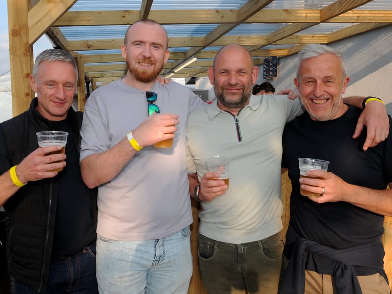 Ian Johnstone, Nathan Mountain, Chris Hewitt, Paul Birkett of CEF Guiseley - one of the sponsors
