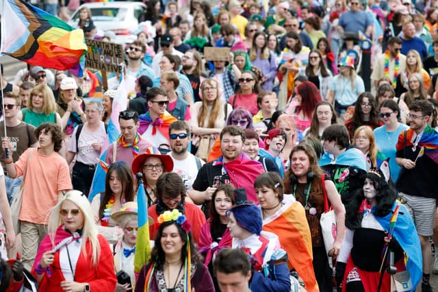Glasgow Pride brought the city centre to a standstill on Saturday (Photo by Jeff J Mitchell/Getty Images)