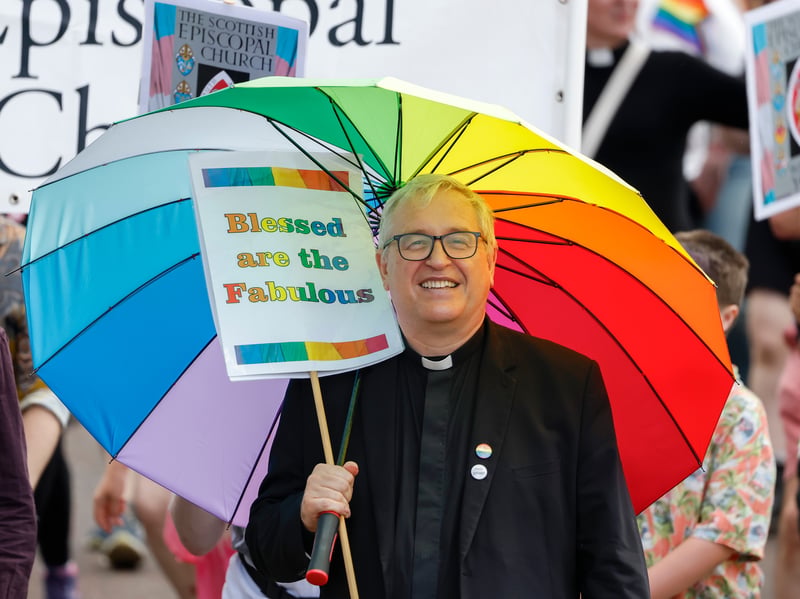 Blessed are the fabulous marching with the Scottish Episcopal Church. PIC : Jeff J Mitchell/Getty