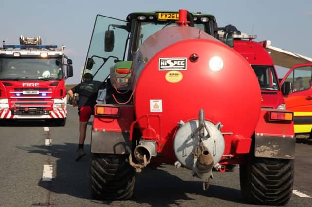 Water tanker on the Woodhead Pass, which is set to stay closed until at least Monday.