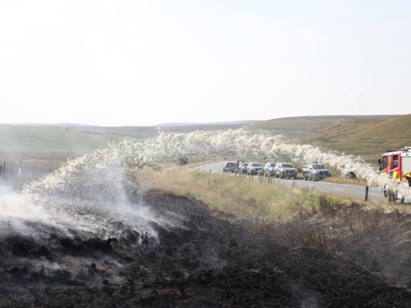 Crews from both South Yorkshire Fire and Rescue Service and Derbyshire Fire and Rescue Service have been working to contain the blaze.