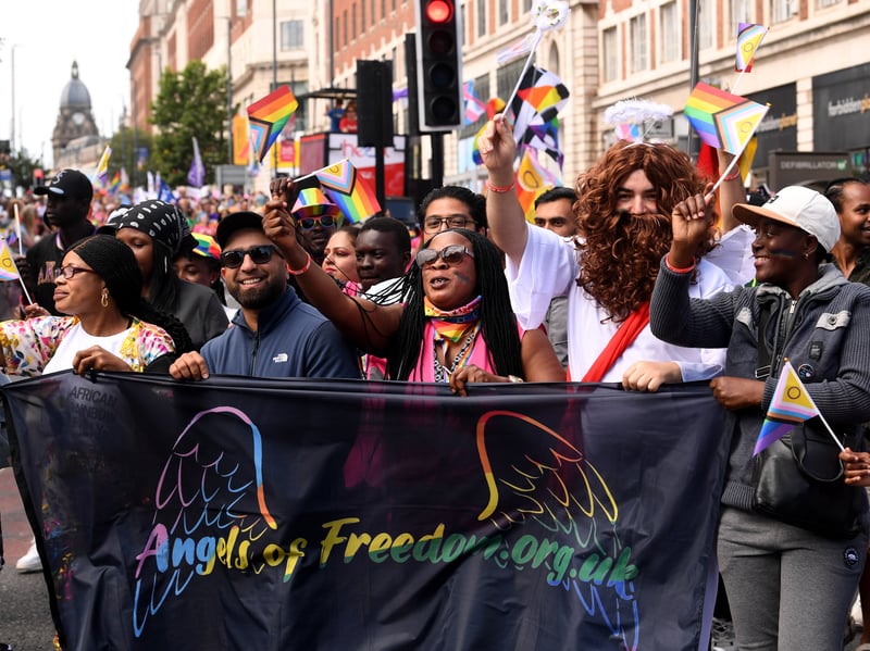 Angels of Freedom, who are best-known for providing volunteering in the Freedom Quarter on Friday nights, participated in the Leeds Pride parade for the very first time.