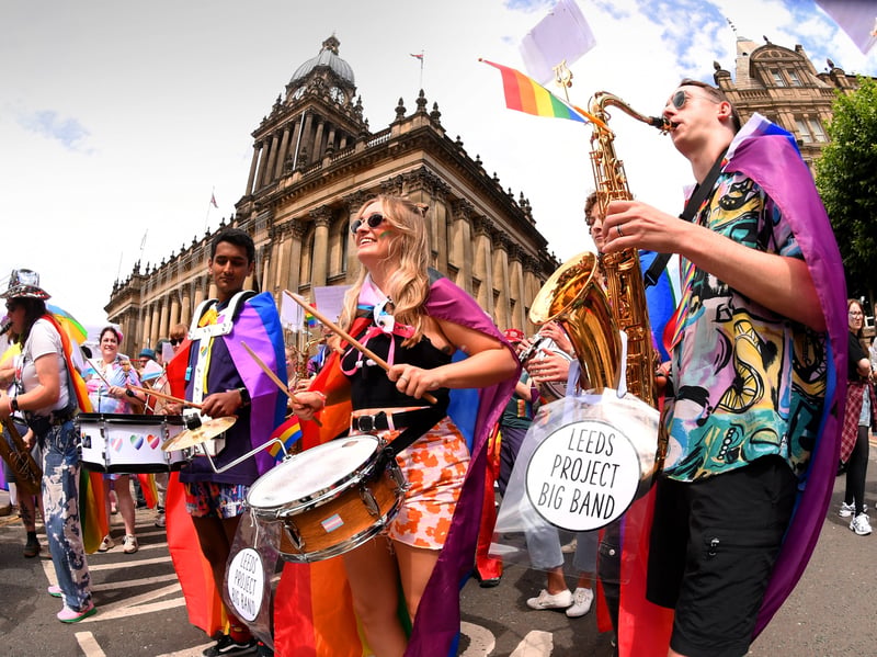 The Leeds Project Big Band entertained the crowd.