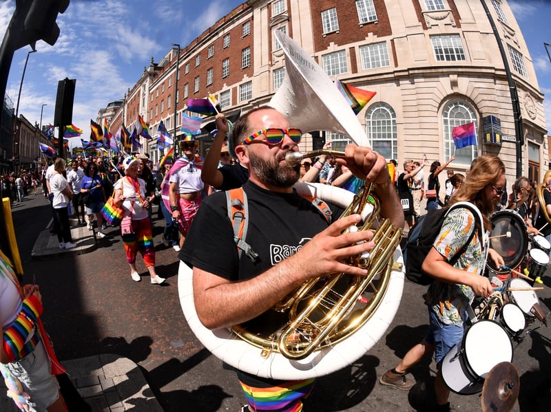 The parade set off from Millennium Square, along the Headrow and finished at Lower Briggate.