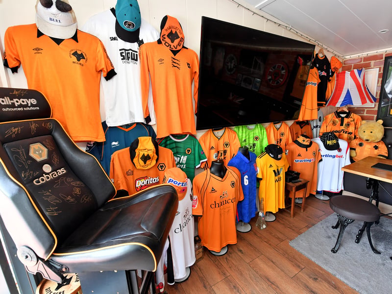 Wolves fan Tina Hibbs from Rugeley, is entering her Wolves themed 'shed' in the Shed of the Year competition.