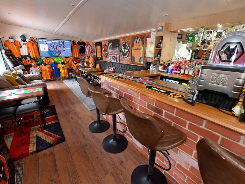 Wolves fan Tina Hibbs from Rugeley, is entering her Wolves themed 'shed' in the Shed of the Year competition.