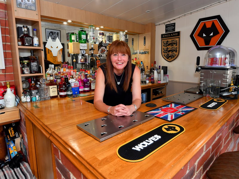 Wolves fan Tina Hibbs from Rugeley, is entering her Wolves themed 'shed' in the Shed of the Year competition.