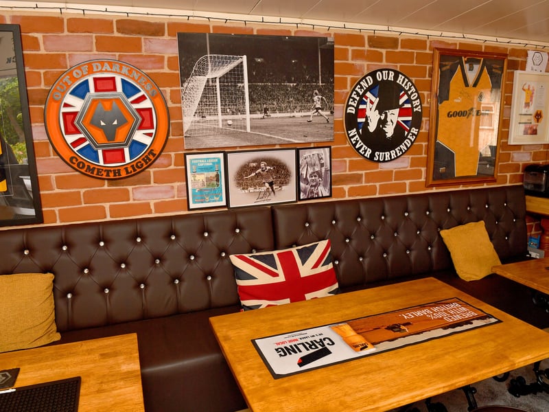 Wolves fan Tina Hibbs from Rugeley, is entering her Wolves themed 'shed' in the Shed of the Year competition.