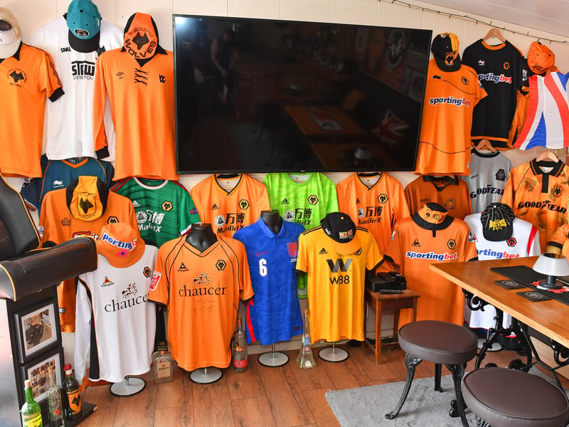 Wolves fan Tina Hibbs from Rugeley, is entering her Wolves themed 'shed' in the Shed of the Year competition.