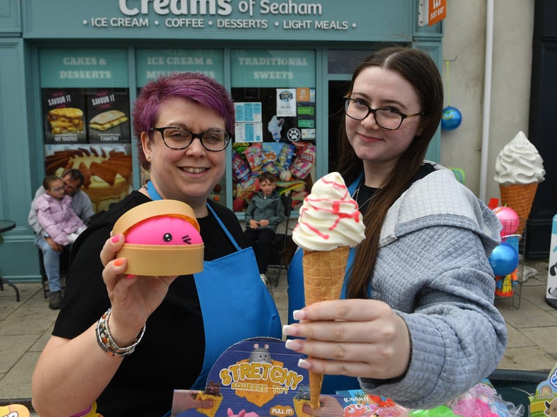 Helen Manners (left) with Lily McMullen.