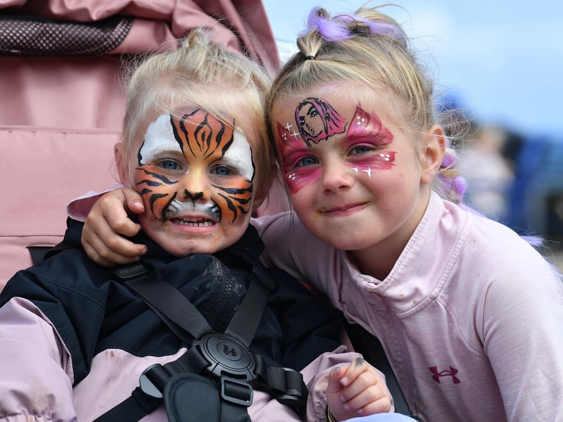 Georgia (left) and Gracie Leigh Taylor at the Seaham Festival.