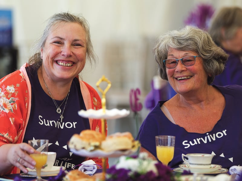 Pamela Hibbard, left, and Jean Gamblin. Portsmouth Relay for Life, Portsmouth Grammar School playing fields, Hilsea. The event was in aid of Cancer Research UK
Picture: Chris Moorhouse (180726-31)