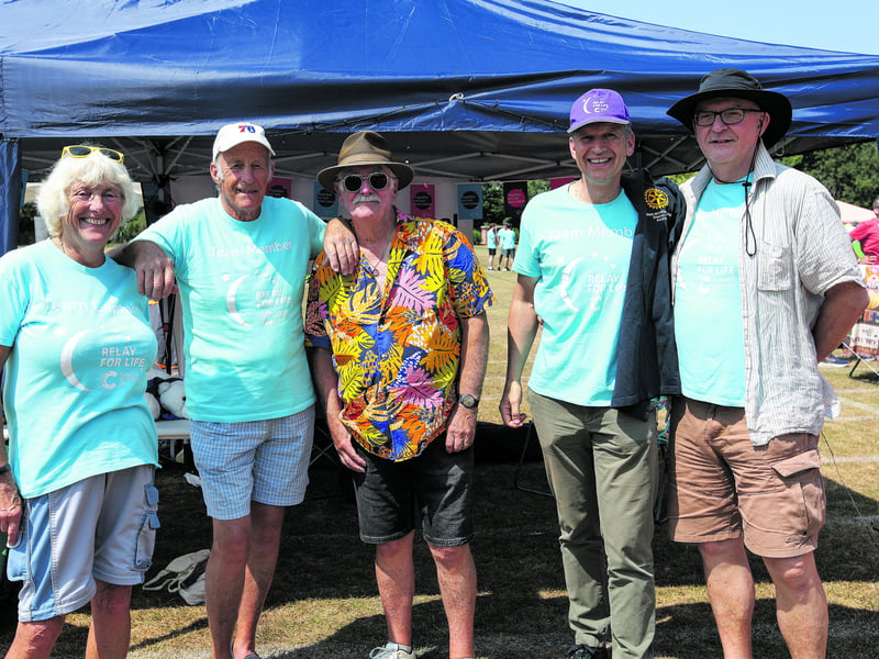 Members of Jack's Team, from left, Ross Sherrington, Matt Valentine and Sophie Morris. Portsmouth Relay for Life, Portsmouth Grammar School playing fields, Hilsea. The event was in aid of Cancer Research UK
Picture: Chris Moorhouse (180726-32)