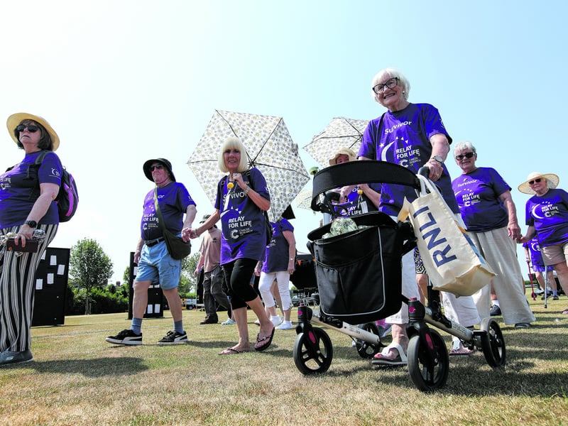 Portsmouth Relay for Life, Portsmouth Grammar School playing fields, Hilsea. The event was in aid of Cancer Research UK
Picture: Chris Moorhouse (180726-24)