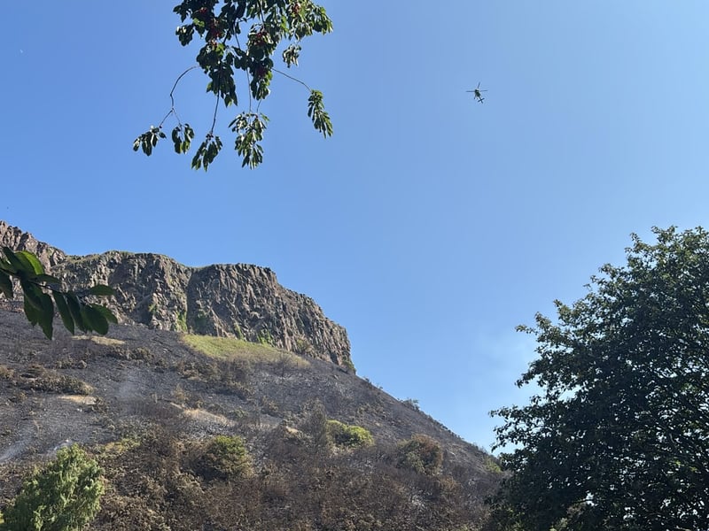 A police helicopter was spotted over the Crags urging members of the public to leave the area