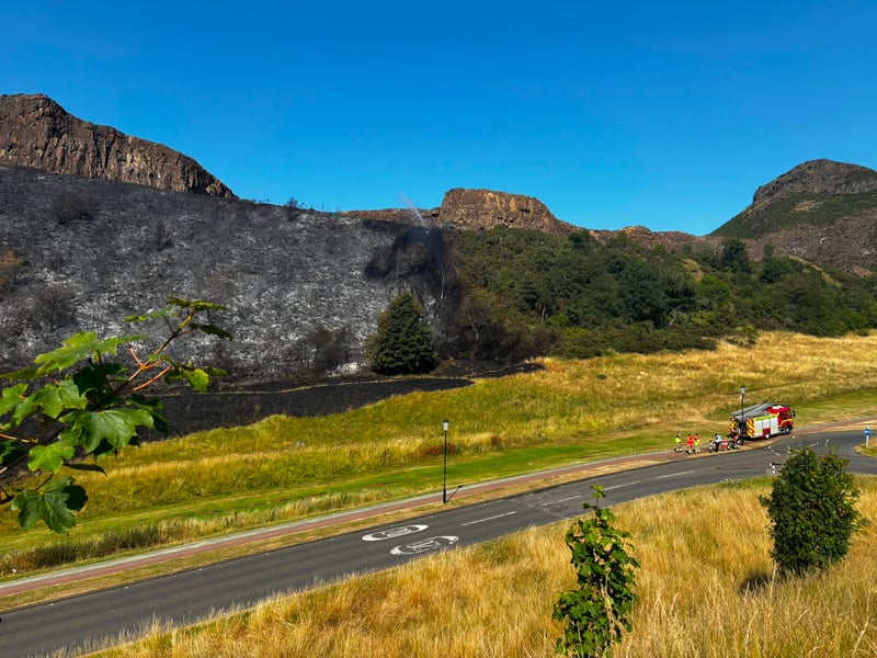 Fire crews worked on ensuring that the fire did not spread
