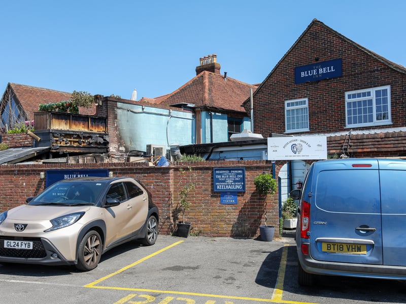Aftermath of a fire at JJ's and the Blue Bell, Emsworth