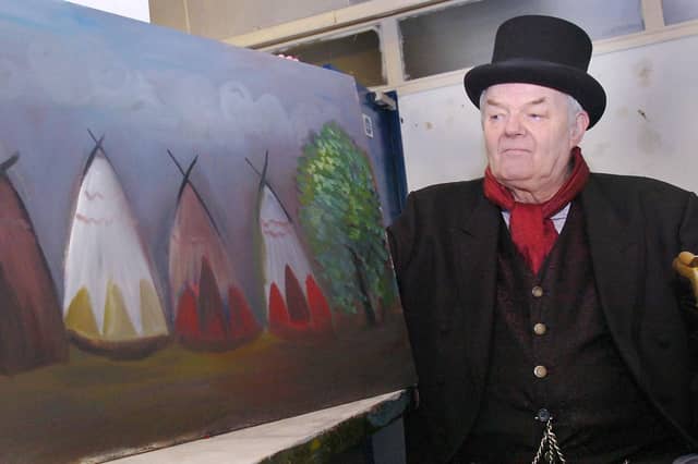 Sunderland paid its final respects to one of its best known characters.
The funeral of The Spectre Brian Moore, 77, was held and his distinctive top hat and silver-topped cane were on top of the coffin.
