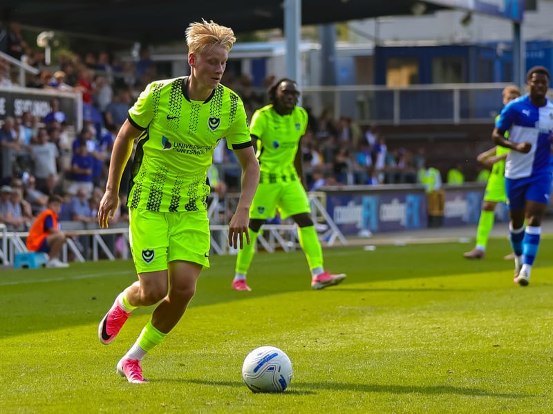 (Replaced by Arvin Appiah on 76 mins) Growing nicely into his Pompey role, some comfort on the ball and also put in several excellent corners. Early left-foot shot drew a scrambling save from the goalkeeper.