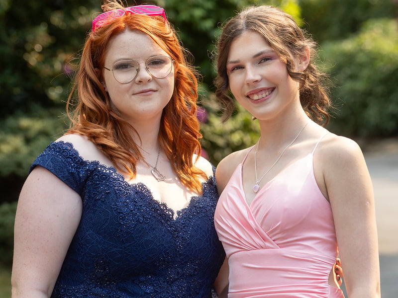 Pictured attending the Loreto Debs, Taylor Rose and Amy  Hickey.