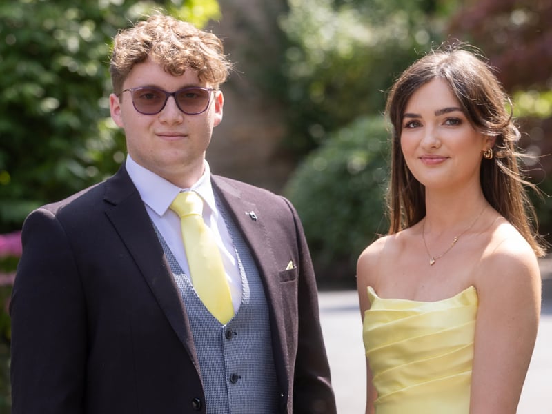 Attending the Loreto Debs , Odhran Williams and Lucy O' Loughlin.