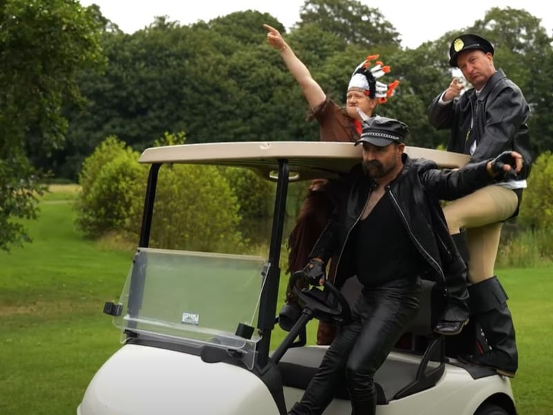 The outfits made traversing the golf course a hilarious sight