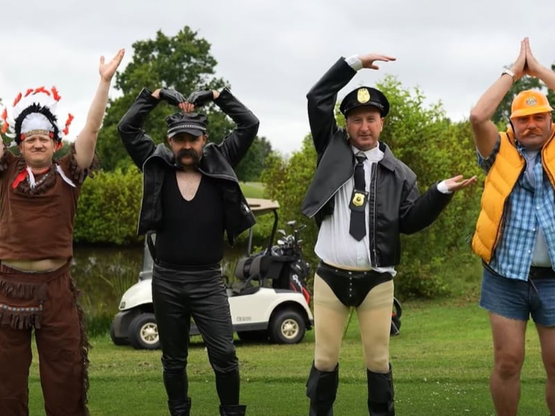 The Corrie trio had everyone in stitches in their YMCA-inspired fancy dress