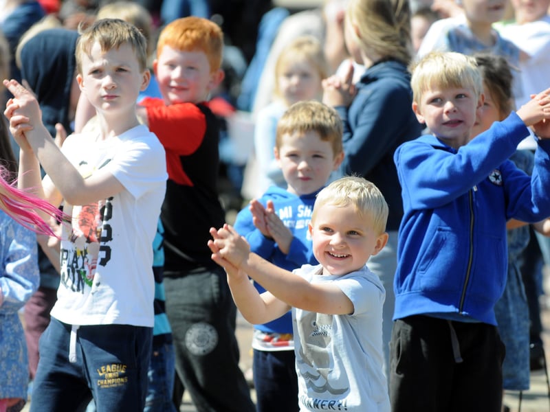 Entertainment from the Rapide Brothers for childrens summer party at the Amphitheatre in 2015.