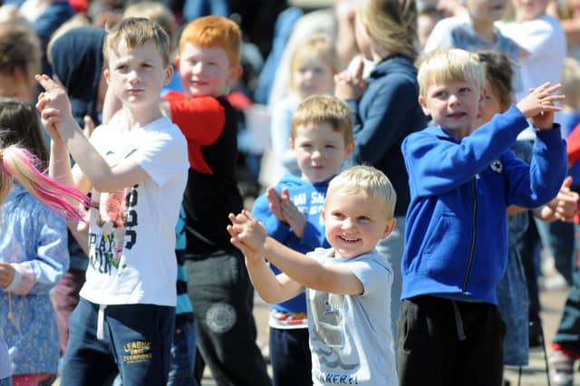 Entertainment from the Rapide Brothers for childrens summer party at the Amphitheatre in 2015.