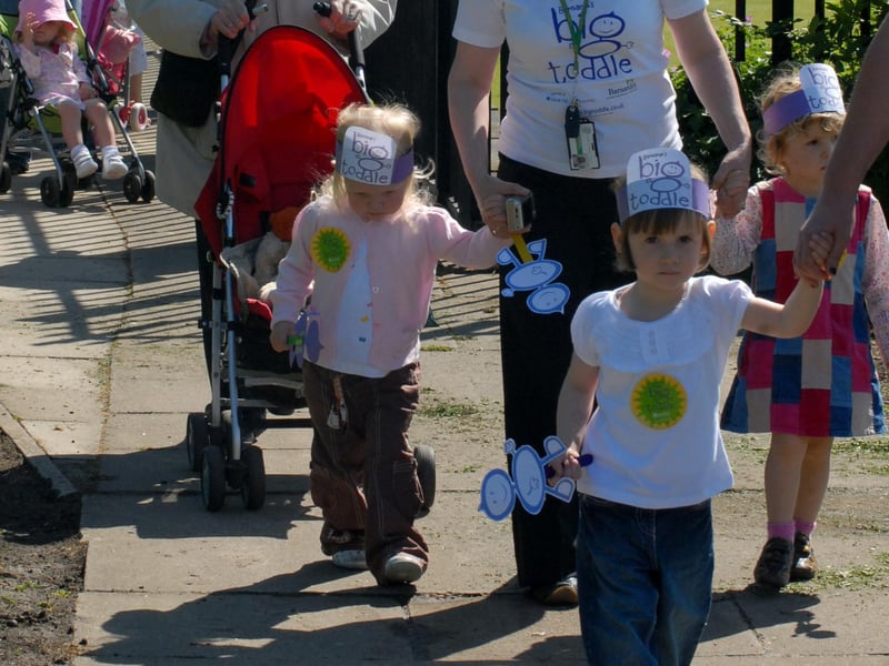 It was time for a toddle for these youngsters at the Whitburn and Marsden Childrens Centre in 2008.