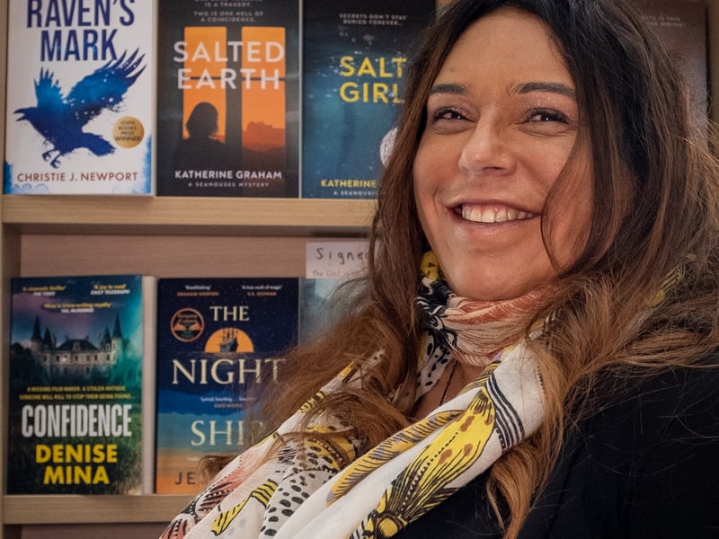 Festival co-founder Christie J. Newport, award-winning local author of The Preston Murders Series