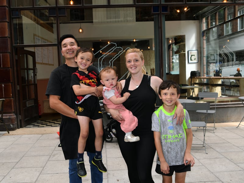 Owners Alan and Alison Tang with their children, Jude, Autumn and Gabriel.