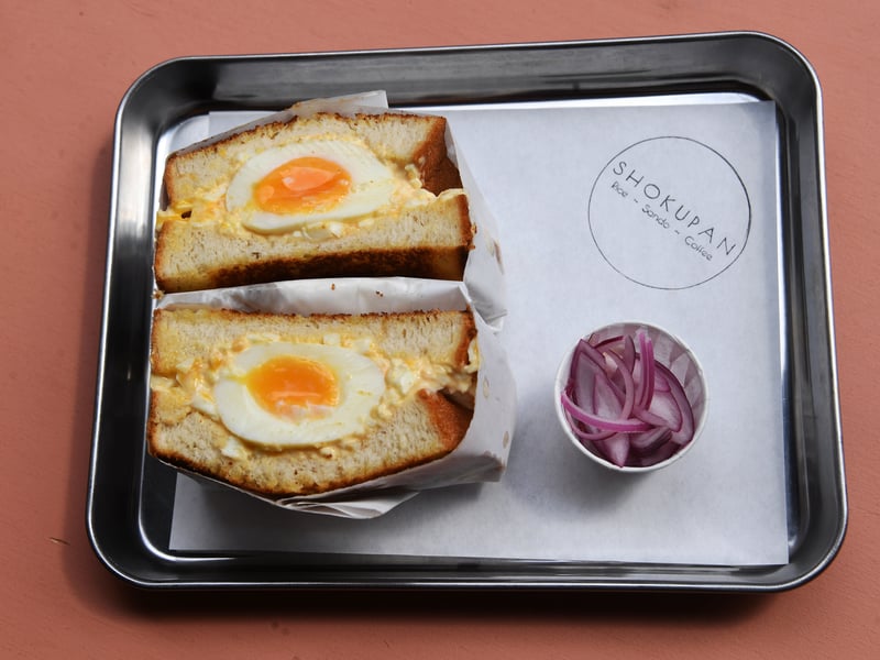 A Japanese egg mayo sando.