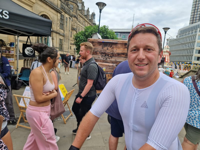 James Ingle, from Mosborough, gets ready to take part in one of the competitive races. Photo: David Kessen, Iconic Media