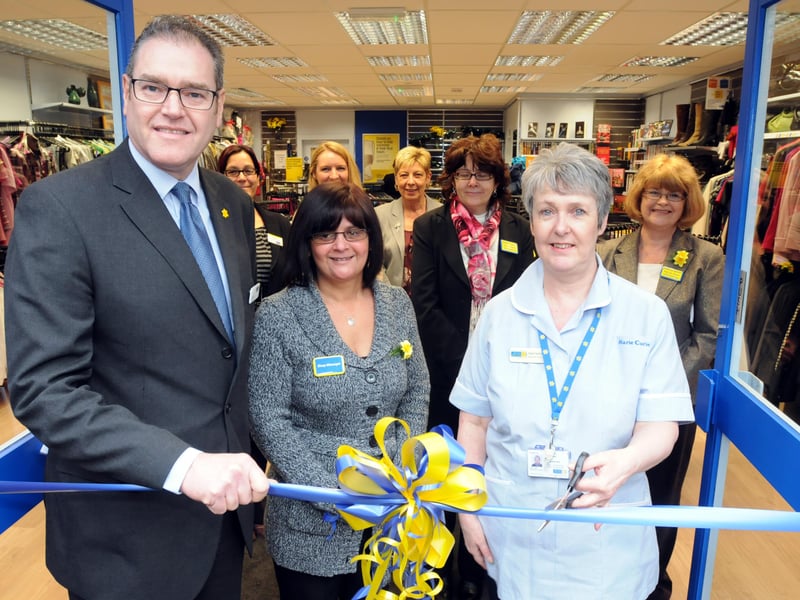 Look to the right and there's a great selection of boots at the new Marie Curie charity store in King Street on the day it opened in 2013.
Pictured from left are the head of shops Alec Barclay, store manager Bonnita Riley and nurse Angela Spence with staff in the background.