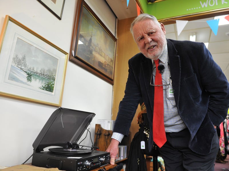 Terry Waite opened the Emmaus North East charity shop, at St James Mall, Hebburn and here's the scene in 2017.