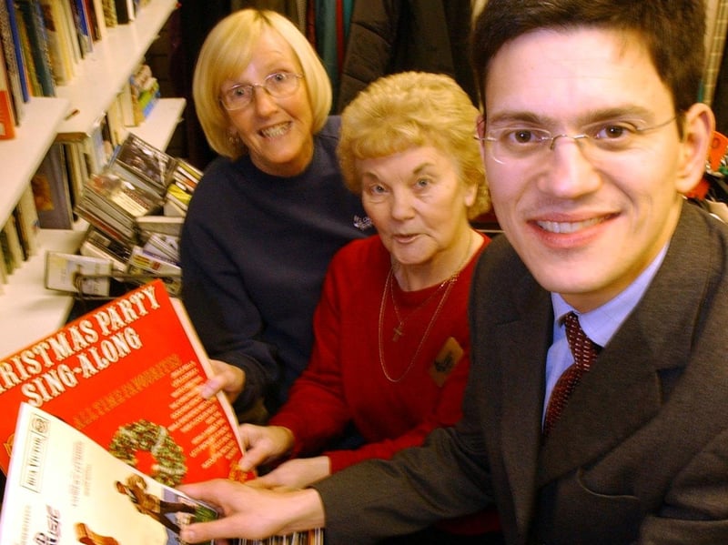 Fancy a Christmas singalong? You could do it with the LPs for sale at the St Clare's Hospice charity shop in Horsley Hill in 2003.