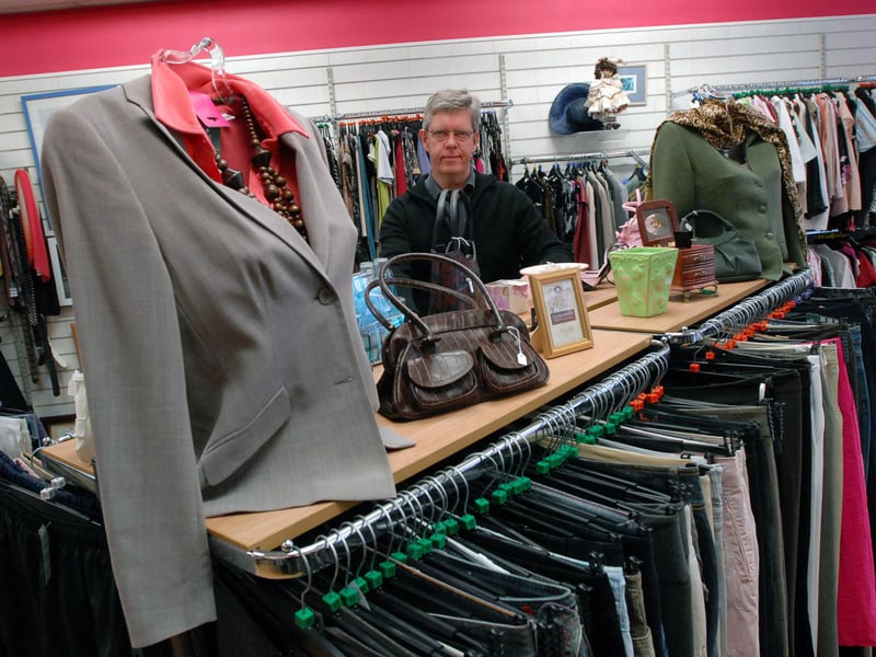 Skirts, tops and a jewellery box took pride of place at Age Concern in Fowler Street in this 2008 scene. Manager Chris Vygus is pictured.