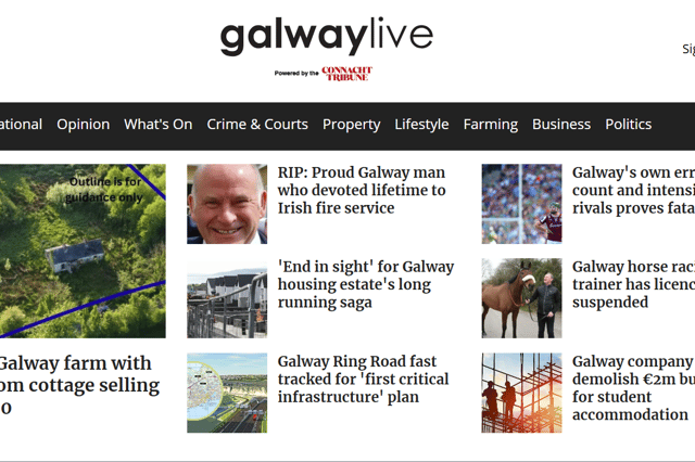 The homepage website of The Connacht Tribune - Galway Live